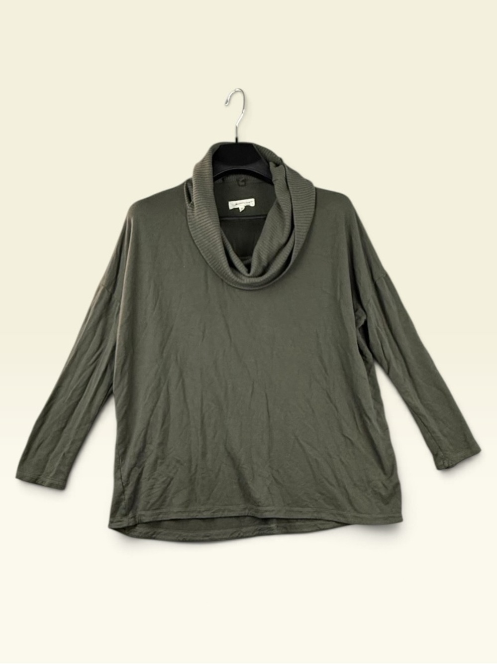 Loft Lou & Grey Relaxed Olive Cowl Neck Sweater for Women